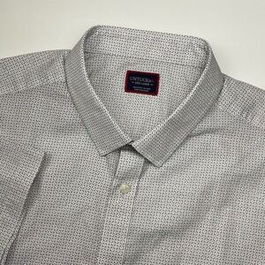 UNTUCKit Penedes Button Down Shirt Men 3XL Blue White Red Linen Blend Microprint